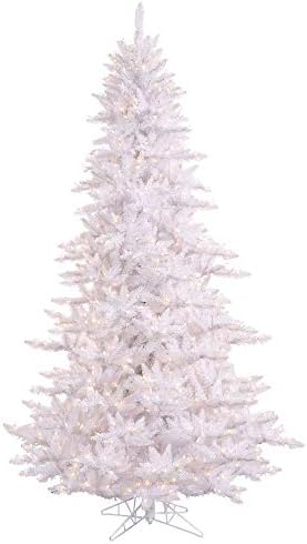 ויקרמן 5.5 'עץ חג מולד מלאכותי של אשוח לבן, אורות LED לבנים דו-מוארים, עיצוב בית מקורה עונתי