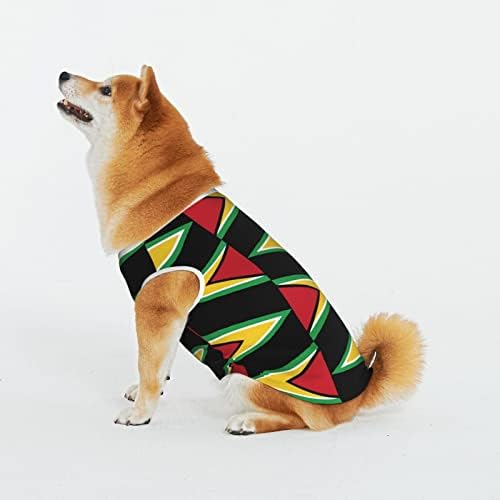 חולצות חיית מחמד כותנה גיאנה-פלאג-ג'מייקה תלבושות כלבלב כלב חתול כלב פיג'מה כלב רך.