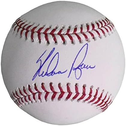 נולן ראיין חתום על בייסבול MLB עם הולוגרמה של נולאן ראיין - כדורי חתימה