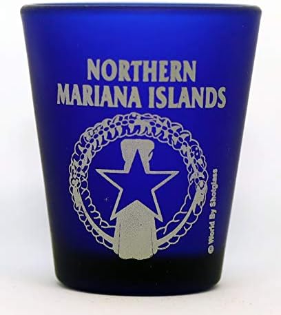 איי מריאנה הצפוניים קובלט כחול חלבית זכוכית שוט