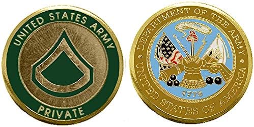 דרגות מגויסות של צבא - מטבע אתגר/לוגו של מחלקה ראשונה פרטית E3
