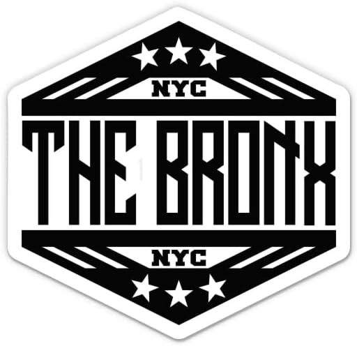 מדבקה של Bronx NYC - מדבקת מחשב נייד 3 אינץ ' - ויניל אטום למים לרכב, טלפון, בקבוק מים - מדבקות ניו יורק