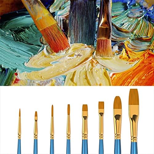 ZLXDP 50 PCS אמן מברשת צבע מברשת ניילון ניילון שיער מים צבעי שמן אקרילי ציור מברשת נייר מכתבים