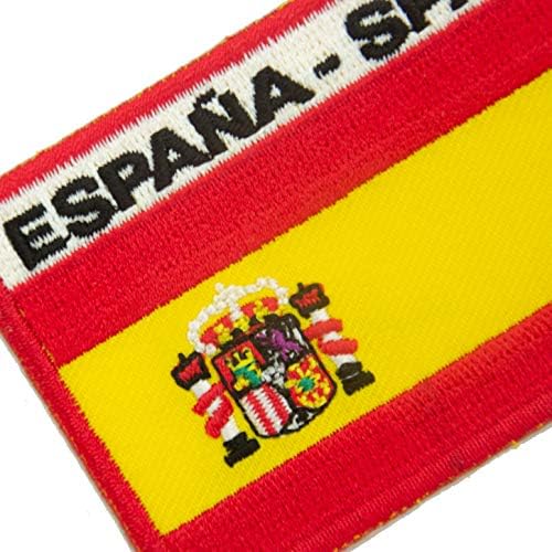 A-One ברזל מורל נאטו על תיקון + ספרד דגל ספרד, רקמת טוטם, תיקון אפליקציה לחצאיות, קישוט תיקים מס '032 + 422