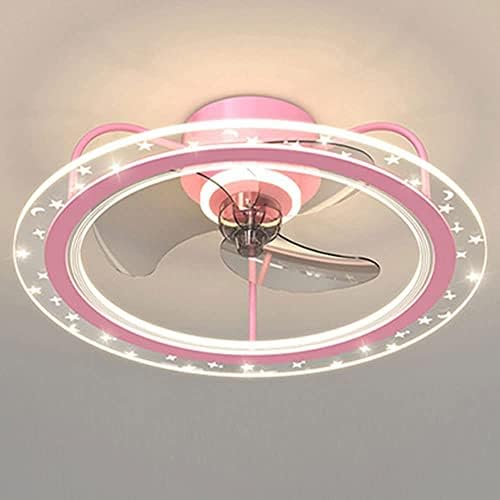 Baicaolian 21.7 ”3 צבע נברשת לעומק עם מאוורר חשמלי אור חשמלי 40W מנורת מאוורר יוקרה מאוורר תקרה LED חכם עם אורות תאורה נורדית מאוורר תקרה