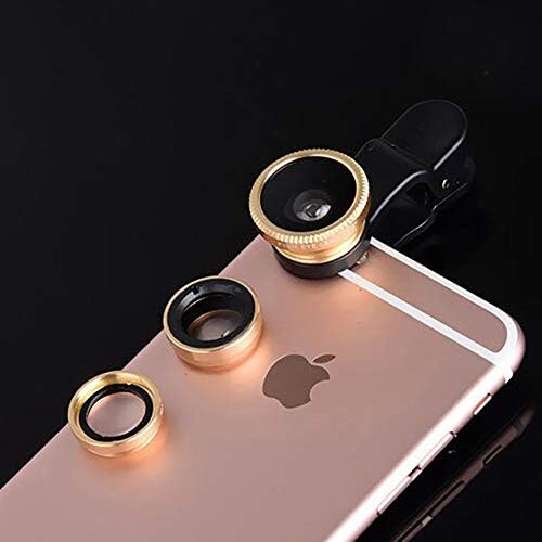 עדשת טלפון נייד של UKD Pulabo עדשת עיניים דגים 3 בעדשת טלפון סלולרי 1 לקליפ בעדשת סמארטפון עלות אפקטיבית שחור 20x11.2 ממ, 15.8x6.5 ממ,
