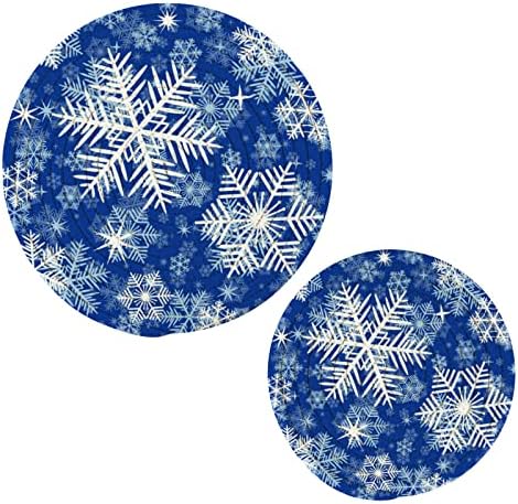 גלזית שלג כחולה של Alaza חורפי חורף טריבטים קבעו מחזיקי סיר חמים כותנה קובעים רכבות בית חווה, רפידות חמות, מחצלות חמות לדלפק המטבח דקורטיבי