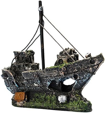 תצוגת טנק מסתור ספינה סירת אקווריום עץ דגי מסלעת קישוט קישוט אקווריום אביזרי צבעי מים בלוק קטן
