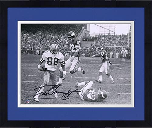 ממוסגר דרו פירסון דאלאס קאובויס חתימה 8 x 10 תצלום ספייק שחור לבן - תמונות NFL עם חתימה