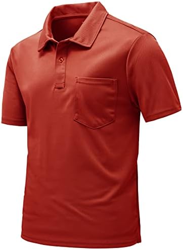 חולצות פולו לגברים של Rdruko שרוול קצר מהיר יבש חיצוני גולף חולצות עם כיס