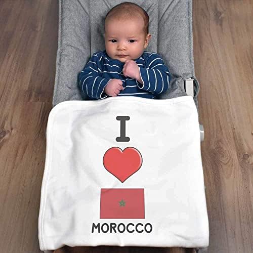 Azeeda 'אני אוהב מרוקו' שמיכה / צעיף כותנה כותנה