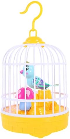 Zerodeko 1 סט ציפורים חשמליות כלוב צעצוע שירת ציפור צייצת בכלוב כלוב כלוב צעצוע צעצוע ילדים צעצוע