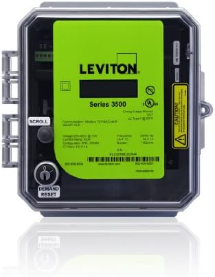 סדרת Leviton Verifeye 3500 Modbus TCP/BACNet IP ערכת מטר חיצוני עם 3 CT Core CT's, 400-AMP, 3OUMT-4SM