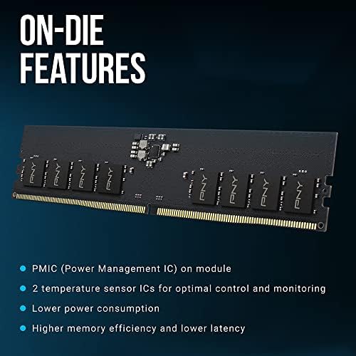 ביצועי PNY 8GB DDR5 4800MHz CL40 1.1V זיכרון שולחן עבודה-MD8GSD54800-TB
