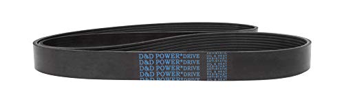 D&D PowerDrive 323K24 Poly V חגורת, 24, גומי