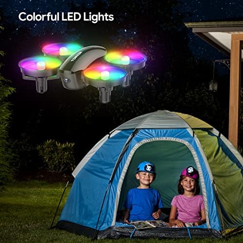 Tomzon A23W LED מיני מזלט לילדים עם חבילה מצלמה 1080p צעצועים מעופפים כחולים, משודרג כדור אורב מעופף למבוגרים לילדים