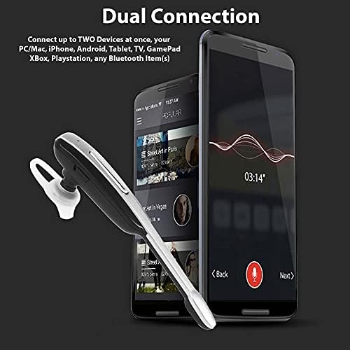אוזניות Tek Styz התואמות ל- Nokia X+ SIM כפול באוזן Bluetooth רעש מבטלת אוזן