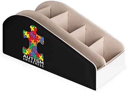 Autism Autism Puzzle Piece Piece TV TV Mhoder Table עם 6 תאים מארגן אחסון שולחן כתיבה של Caddy עבור Blu-ray Media Player Cosmetics