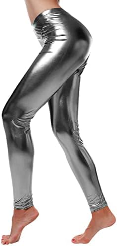 NYYBW נשים דמוי עור חותלות עור רטובות מראה מכנסי פלטי נמתחים עם מכנסיים מכנסיים מכנסיים מכנסיים מכנסיים מתכתיים