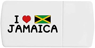 Azeeda 'אני אוהב את קופסת הגלולות של ג'מייקה' עם מפצל טבליות