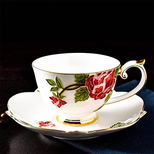 סט 15 PC, סט כוס סיר קפה פרחים מפורצלנים, צלחת עיצוב כתר, סט כוס ארמון, מסיבת תה וינטג '