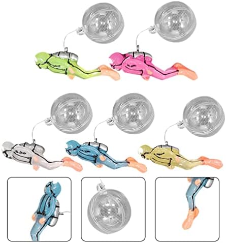 5 סטים צף דגי טנק קישוטי קריקטורה צולל אקווריום קישוט צולל דגי טנק קישוטי מצחיק מכשיר דגי טנק אביזרי עבור כל סוגים של דגי טנק דקור