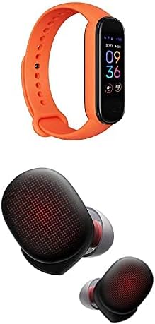Amazfit Band 5 Tracker Tracker + Powerbuds True Wireless Earbuds Lundle, עם צג דופק, Wi-Fi Bluetooth, אוזניות עם ביטול רעש, Watch Smart