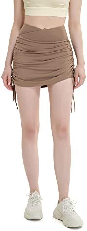Riojoy Tennis Tennis Skorts חצאיות עם כיסים לנשים חצאית משיכה נמתחת לילדות חצאיות אתלטיות אימון Skorts
