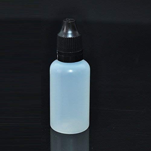 10 יחידות 30 מל עין פלסטיק בקבוקי נוזל נוזלים בקבוקי נשירה ריקים הניתנים לסחיטה עם TamperCap （CAP BLACK）