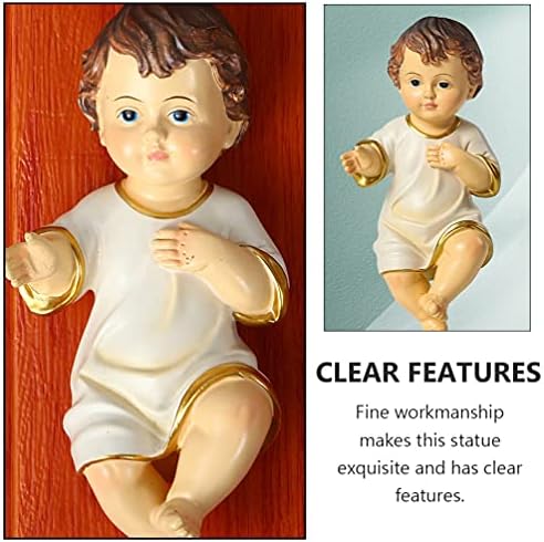 תינוקת צעצועים ישוע פסלון, שרף תינוק ישוע פסלון בבד קדוש, פסל אספני הילידים ומתנות אמונה קדושות