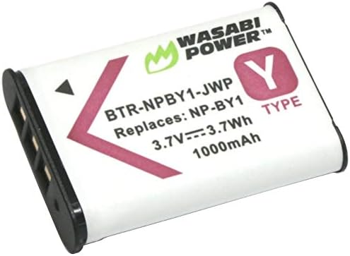 סוללת חשמל Wasabi עבור Sony NP-BY1 ו- Sony HDR-AZ1 Action Cam Mini