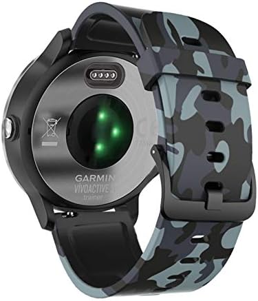 Abanen תואם ל- Venu 2 Plus/Venu Sq Watch Band, 20 ממ דפוס קאם סיליקון ספורט עמיד למים שחרור מהיר רצועת כף יד למגמת Garmin Vivomove, Vivoactive