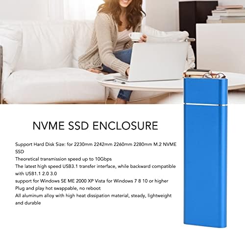 NVME SSD PLUG ו- PLAY FROSE FROSE כפול מארז SSD פיזור חום גבוה עבור 2260 ממ
