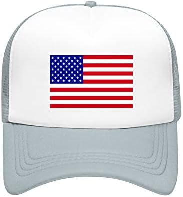 כובע דגל אמריקאי כובעי משאיות לגברים נשים כותנה קיץ מתכווננת כותנה נושמת רשת פטריוטית ארהב דגל כובעי בייסבול
