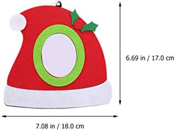 Besportble 2 pcs מסגרות תמונה לחג המולד כובע סנטה עץ עץ קישוטי מסגרת קישוטי מסגרת מתנות לחג קישוט קישוט עץ