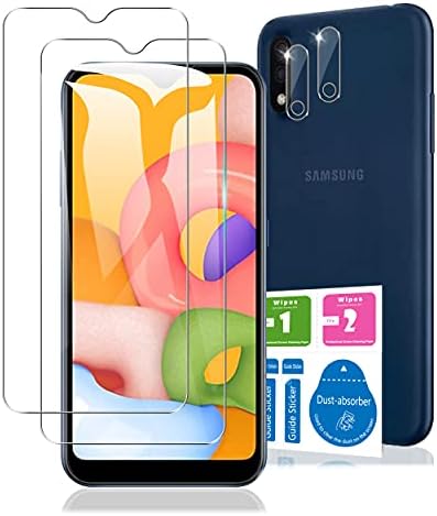 【2+2 חבילה】 עבור Samsung Galaxy A01 מגן מסך （2 חבילות ant