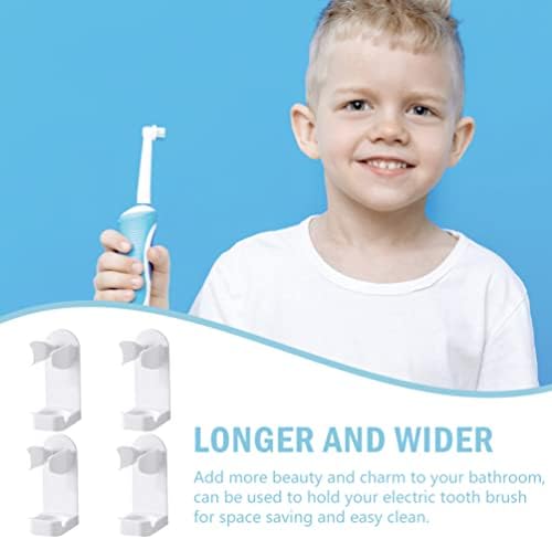 דבק דבק 4 יחידות דבק מברשת שיניים חשמלית מחזיק קיר קיר הרכבה מארגן מארגן מברשת שיניים חשמלית סוכן בסיס לאחסון אמבטיה