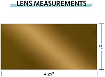 פילטר ריתוך ירוק מצופה זהב, 2 x 4.25