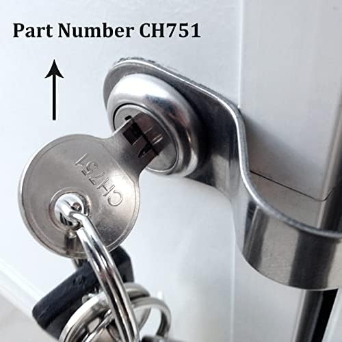 מפתחות צ ' 751 מתאימים למנעול תא אחסון - מפתחות רזרביים לחניכי קרוואנים מנעולי דלת אחסון ידיות טנדר קונכיות ארגזי כלים חניך טופרים, קונכיות