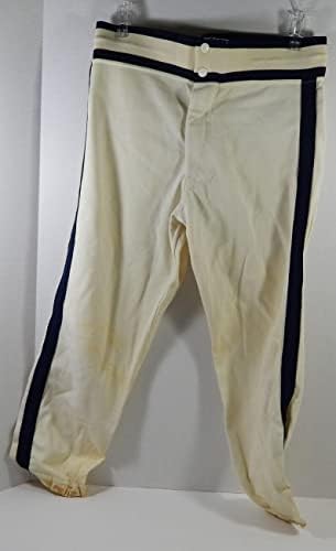 1984 יוסטון אסטרוס ורן רוהל 48 משחק משומש במכנסיים לבנים 35-24 DP25299 - משחק מכנסי MLB משומשים