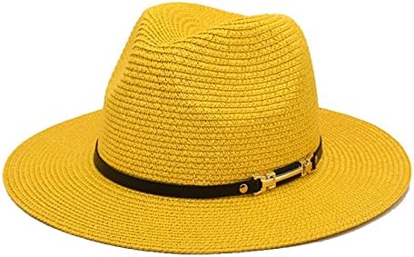 כובע פדורה צמר קלאסי של נשים גברת כובע פנמה רחב שוליים עם אבזם חגורה כובעי פדורה רחבים לגברים נשים