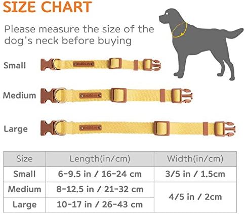 צווארון כלבי כותנה רכה של בודדללנג, צווארונים מתכווננים לכלבים וחתולים קטנים ובינוניים