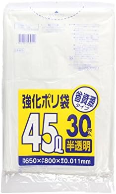 日本 サニパック חבילה של 30 שקיות פח אשפה אביזרים, 45L, שקופים