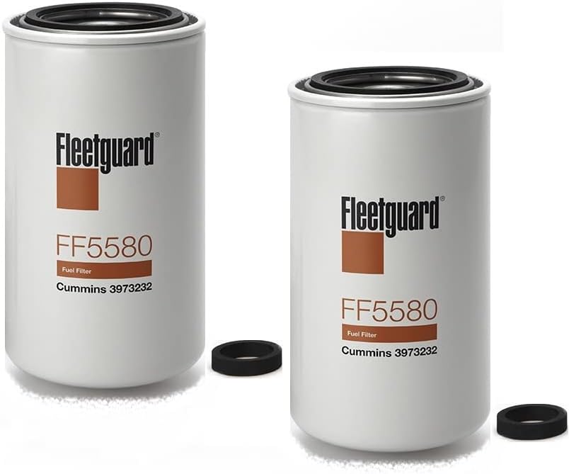 FF5580 Fleetguard File Filter, מחליף את Baldwin BF7815, Donaldson P550774, NAPA 3697, Wix 33697