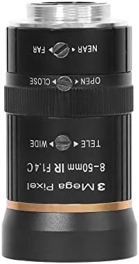 סטנדרט 8-50 ממ 3MP 1/2 צמצם ידני צמצם C-Mount עדשת מצלמת אבטחה עם מסנן IR של 650 ננומטר עבור רוב מצלמות הזום הגבוהות