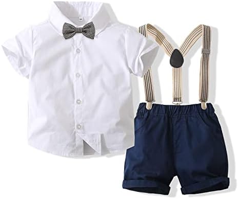 Tommelise Baby Boys Gentleman תלבושות חליפות, חולצת שרוול קצרה של תינוק