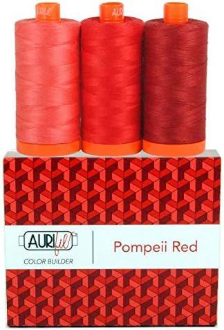 Aurifil Thread Cb Pompeii אדום 3pc