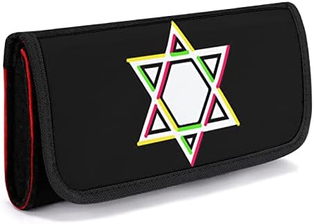 נשיאת נשיאת כוכבים יהודית צבעונית למתג מחזיק שקית אחסון קונסולה ניידת עם אביזרי חריץ קלפים