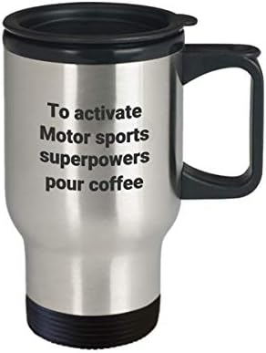 ספל נסיעות ספורט מנועי - מכונית נירוסטה מבודדת תרמית מצחיקה ומירוצי אופנוע ספל קפה מתנה ספל קפה