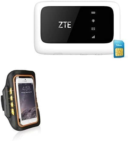 מקרה Boxwave לנקודה חמה של ZTE נייד - סרט זרוע ספורט Jogbrite, אור בטיחות נראות גבוה רץ LED רץ זרוע לנקודה חמה לנייד - כתום מודגש